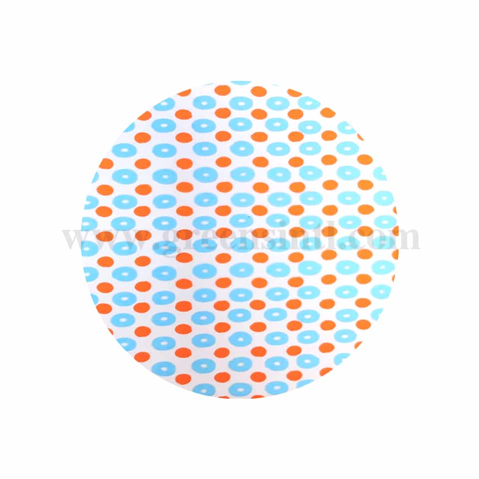 GREENS CHOICE Chocolate Transfer Sheet Circles Blue and Orange 250 x 350 mm-5 Pcs