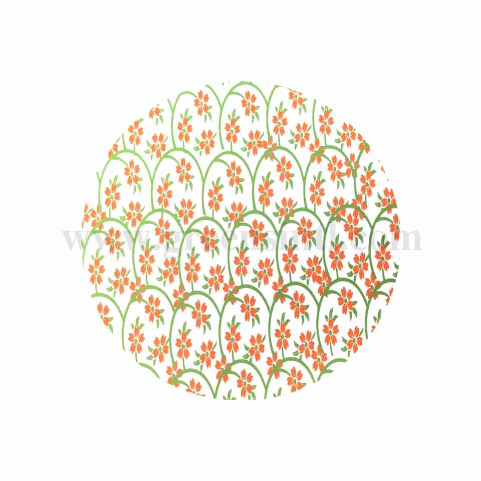 GREENS CHOICE Chocolate Transfer Sheet Floral Green and Orange 250 x 350 mm-5 Sheets