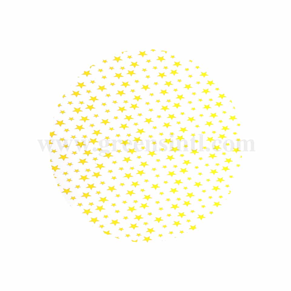 GREENS CHOICE Chocolate Transfer Sheet Star Pattern Yellow 250 x 350 mm-5 Sheets