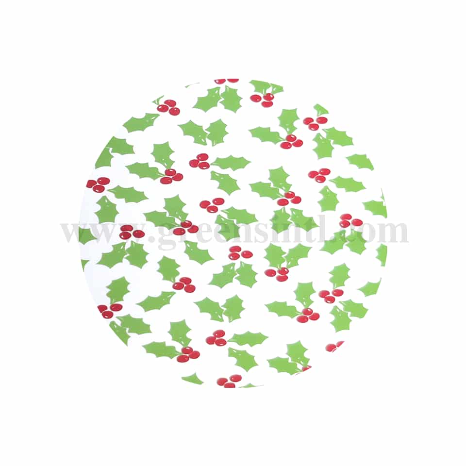 GREENS CHOICE Chocolate Transfer Sheet Holy Leaves Red and Green 250 x 350 mm-5 Sheets