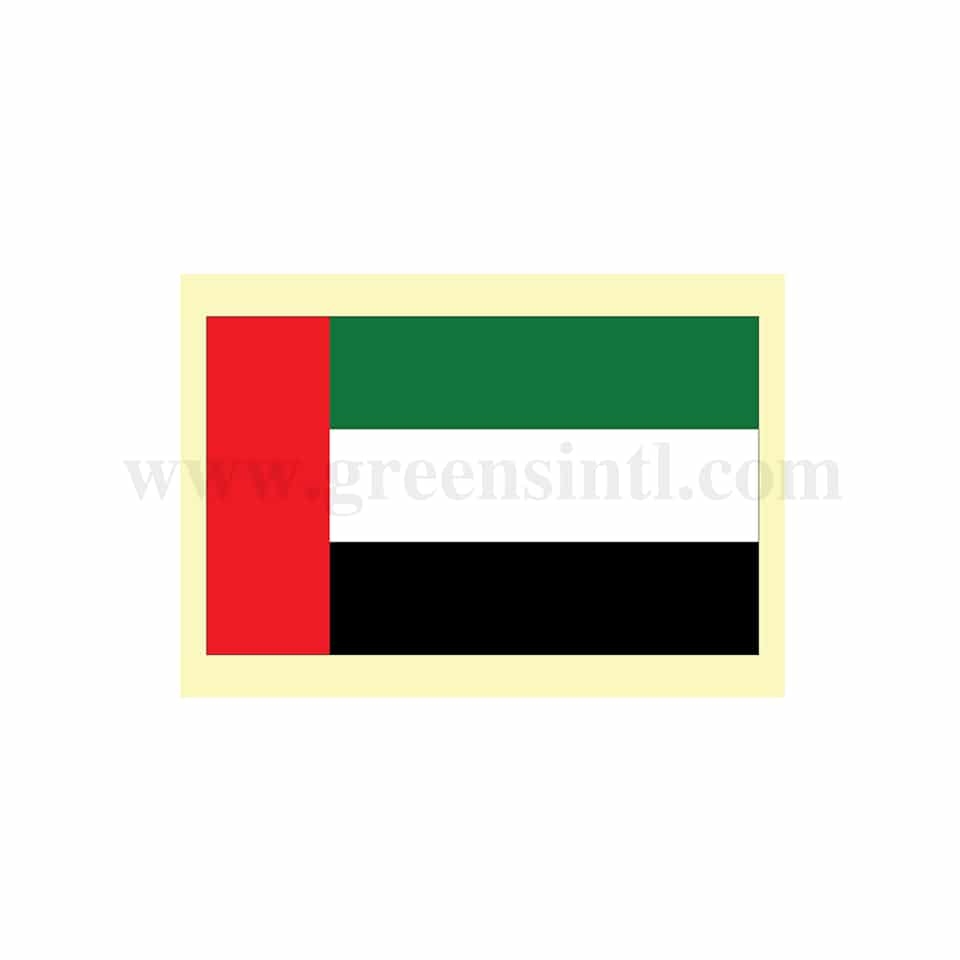 GREENS CHOICE Chocolate Transfer Sheet UAE Flag Rectangle 70 x 30 mm-12 graphics-50 sheets