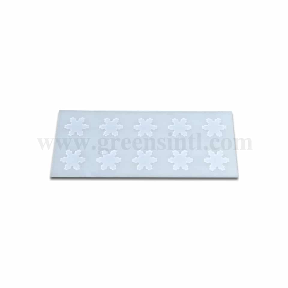 GREENS CHOICE Chocolate Decorations Stencil-Snowflake 50 x 45 mm-10 Indents