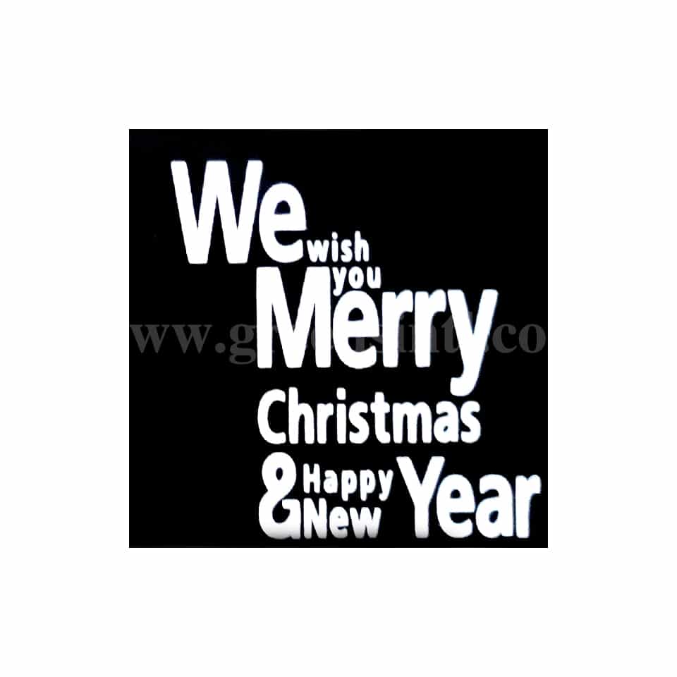 GREENS CHOICE Chocolate Transfer Sheet Merry Christmas and Happy New Year - White-5 Sheets