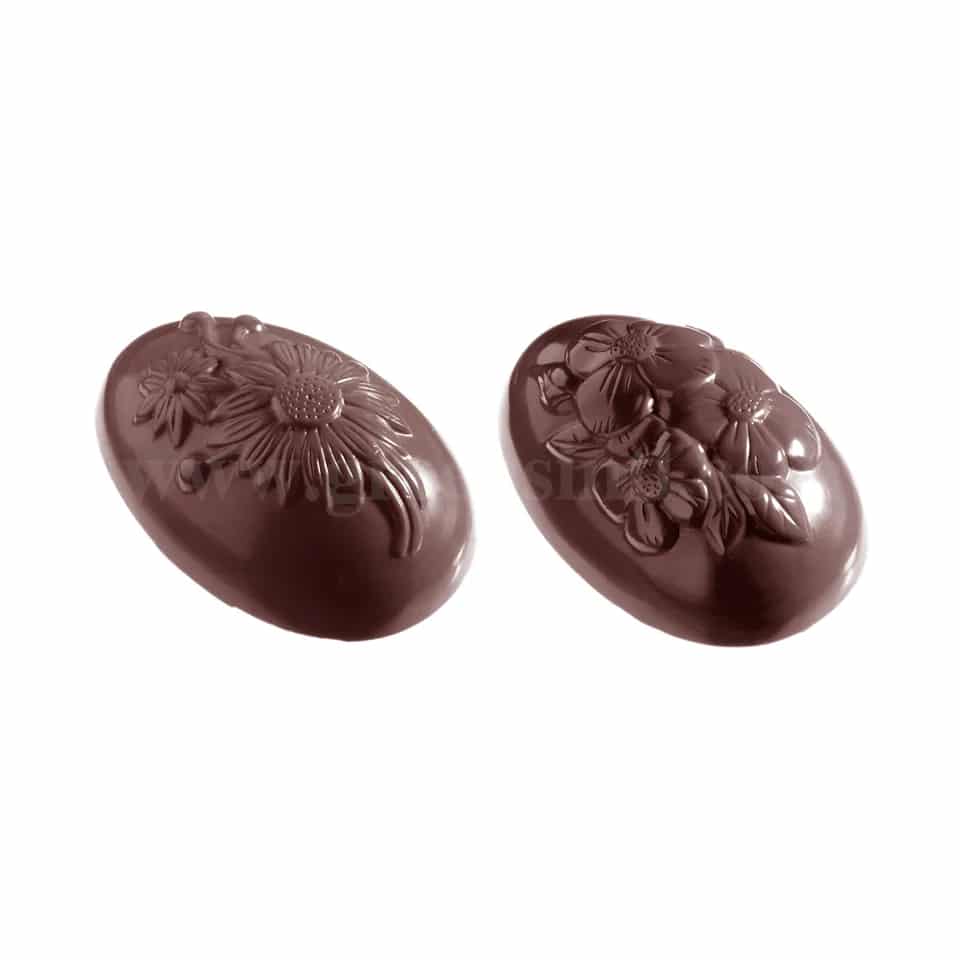 CHOCOLATE WORLD Chocolate Mould Egg Flowers 94 x 64x h 34 mm