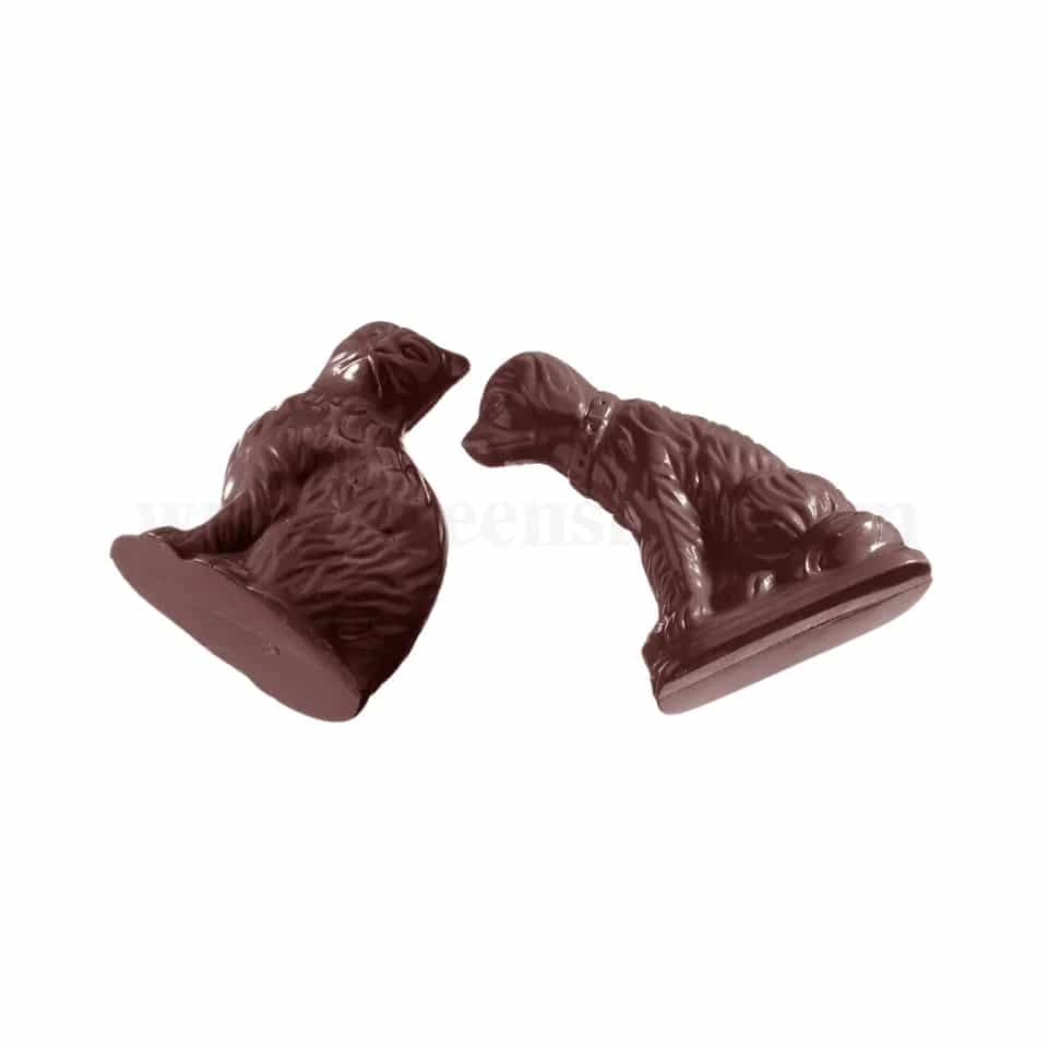 CHOCOLATE WORLD Chocolate Mould Cat And Dog 74x58xh13mm-2 Fig