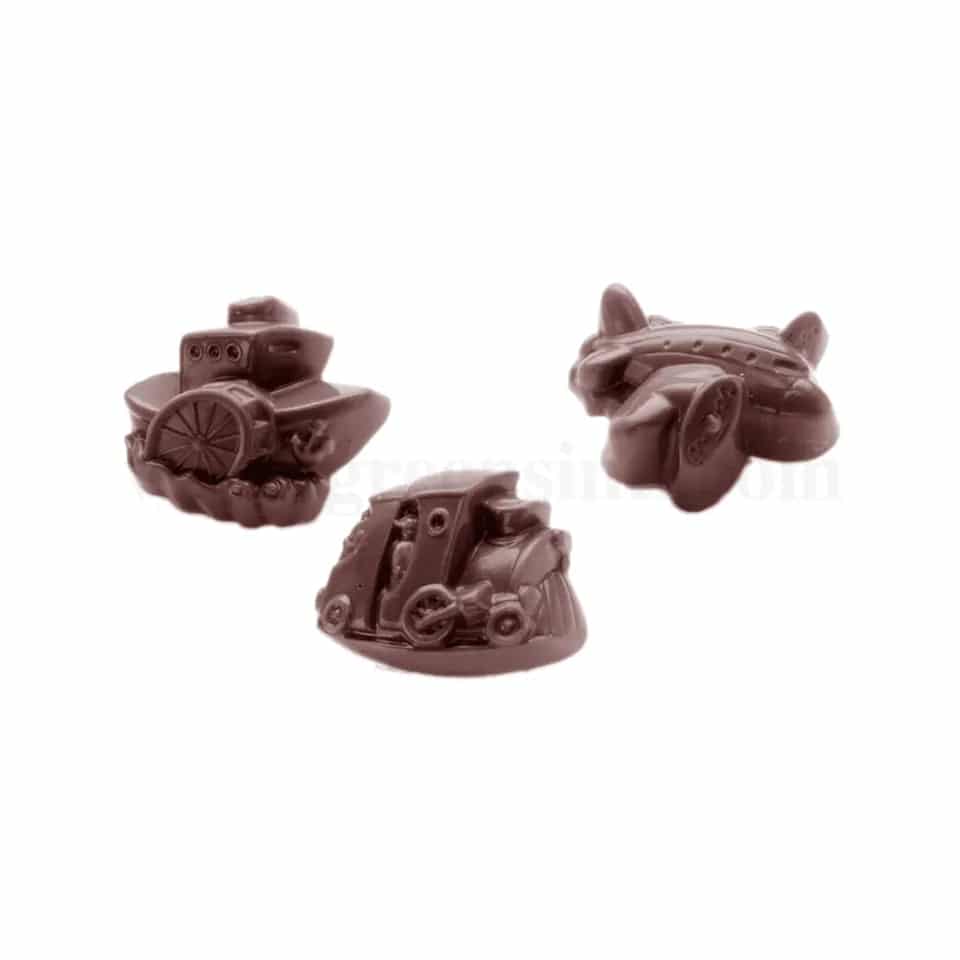 CHOCOLATE WORLD Chocolate Mould Belgian Express 44x36xh16mm-3 Fig