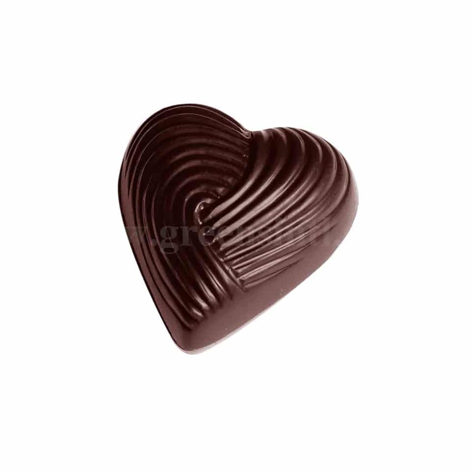 CHOCOLATE WORLD Chocolate Mould Heart Braided 35x33xh11mm