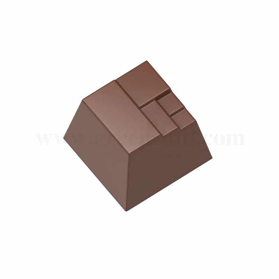 CHOCOLATE WORLD Chocolate Mould Modern Square 25.5x25.5xh18.9mm