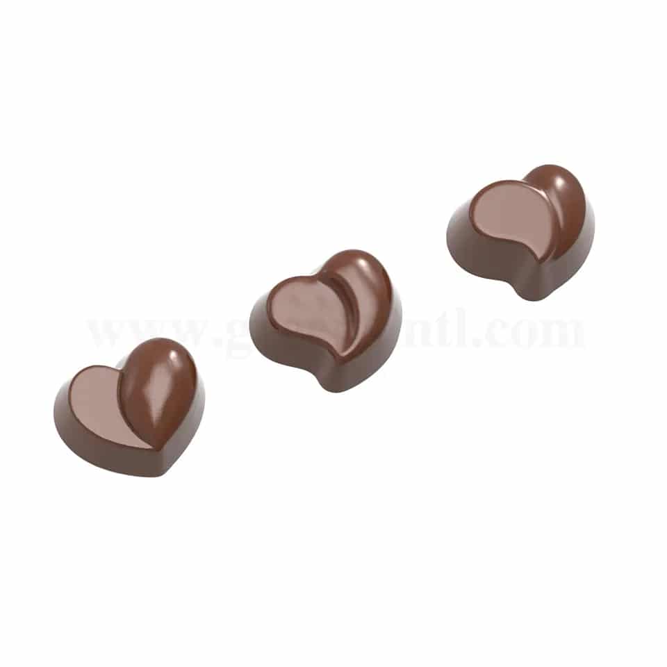 CHOCOLATE WORLD Chocolate Mould Heart Modern 29x34.5xh17mm-3 Fig