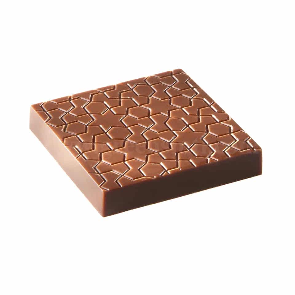 CHOCOLATE WORLD Chocolate Mould Caraque Sherazade 28.5x28.5xh5 mm
