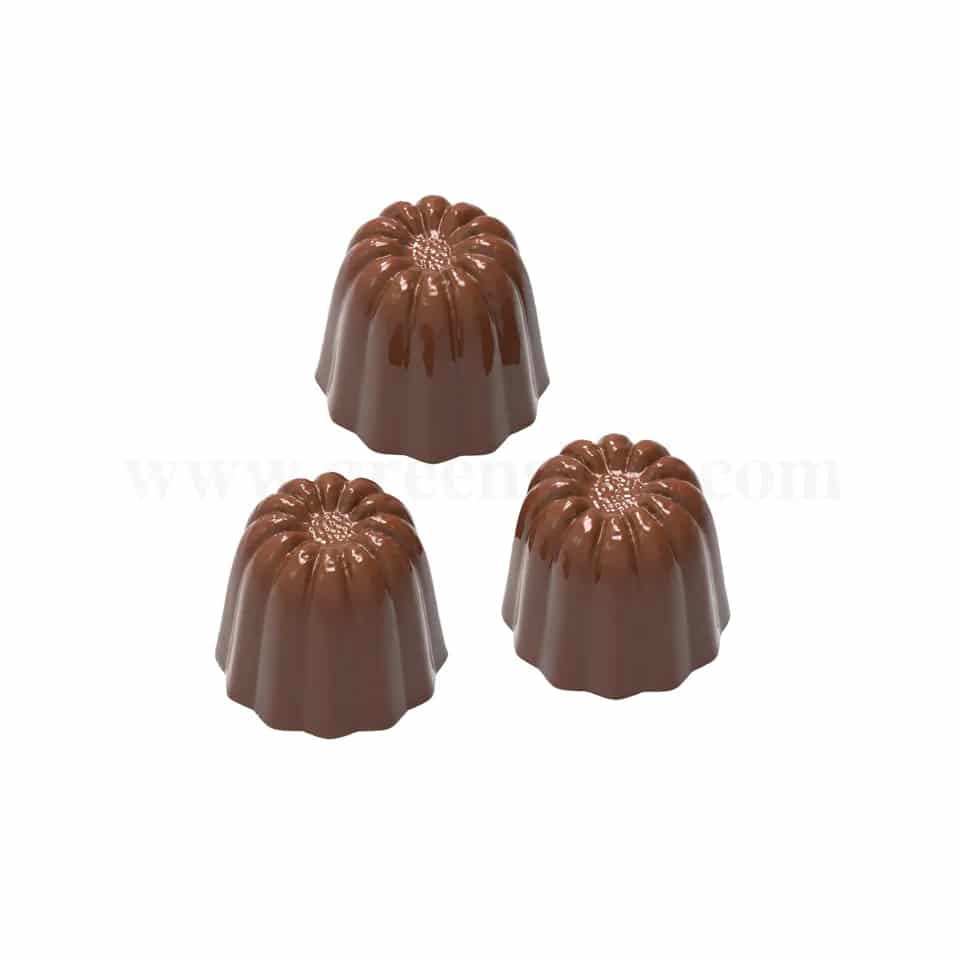 CHOCOLATE WORLD Chocolate Mould Cannelé 24.5x23.5xh21.5 mm-3 Fig