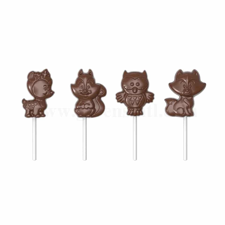 CHOCOLATE WORLD Chocolate Mould Lollipop Forest Animals
