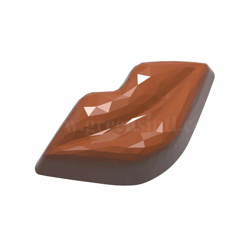 CHOCOLATE WORLD Chocolate Mould Lips Facet 42x21.5xh15 mm