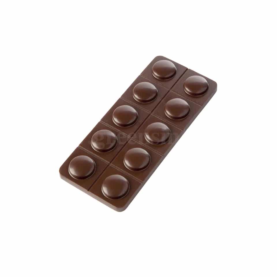 CHOCOLATE WORLD Chocolate Mould Drug Pil Strip 105x45xh7.5 mm
