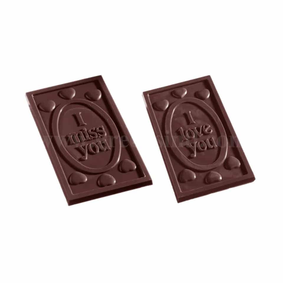 CHOCOLATE WORLD Chocolate Mould I Love You 119x68xh6 mm