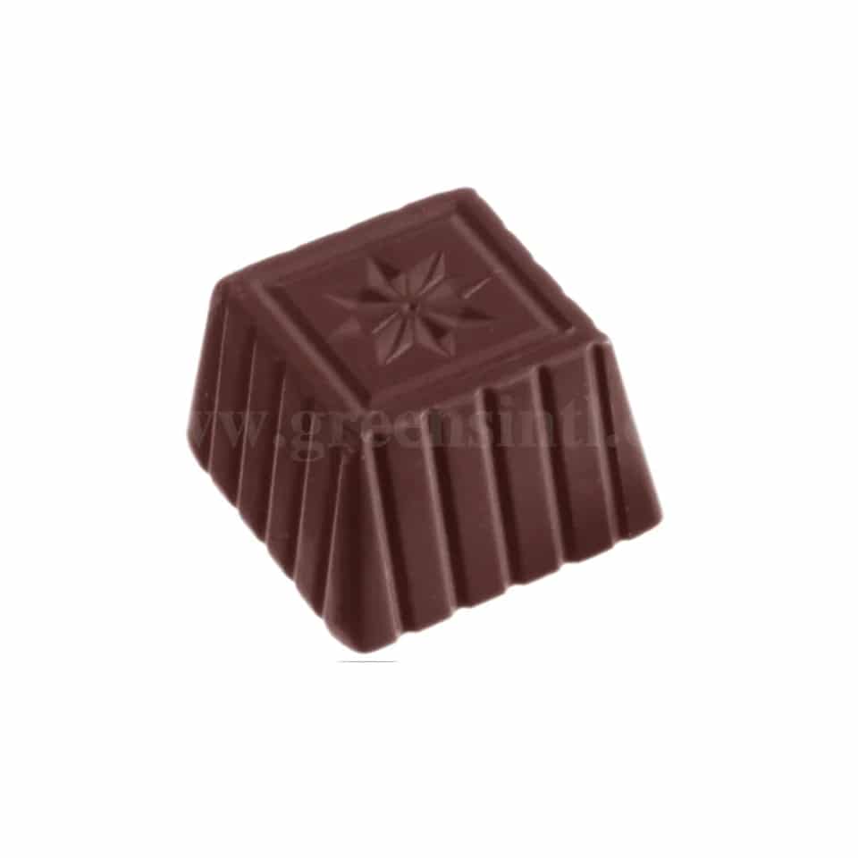 CHOCOLATE WORLD Chocolate Mould Square Star 27x27xh18 mm