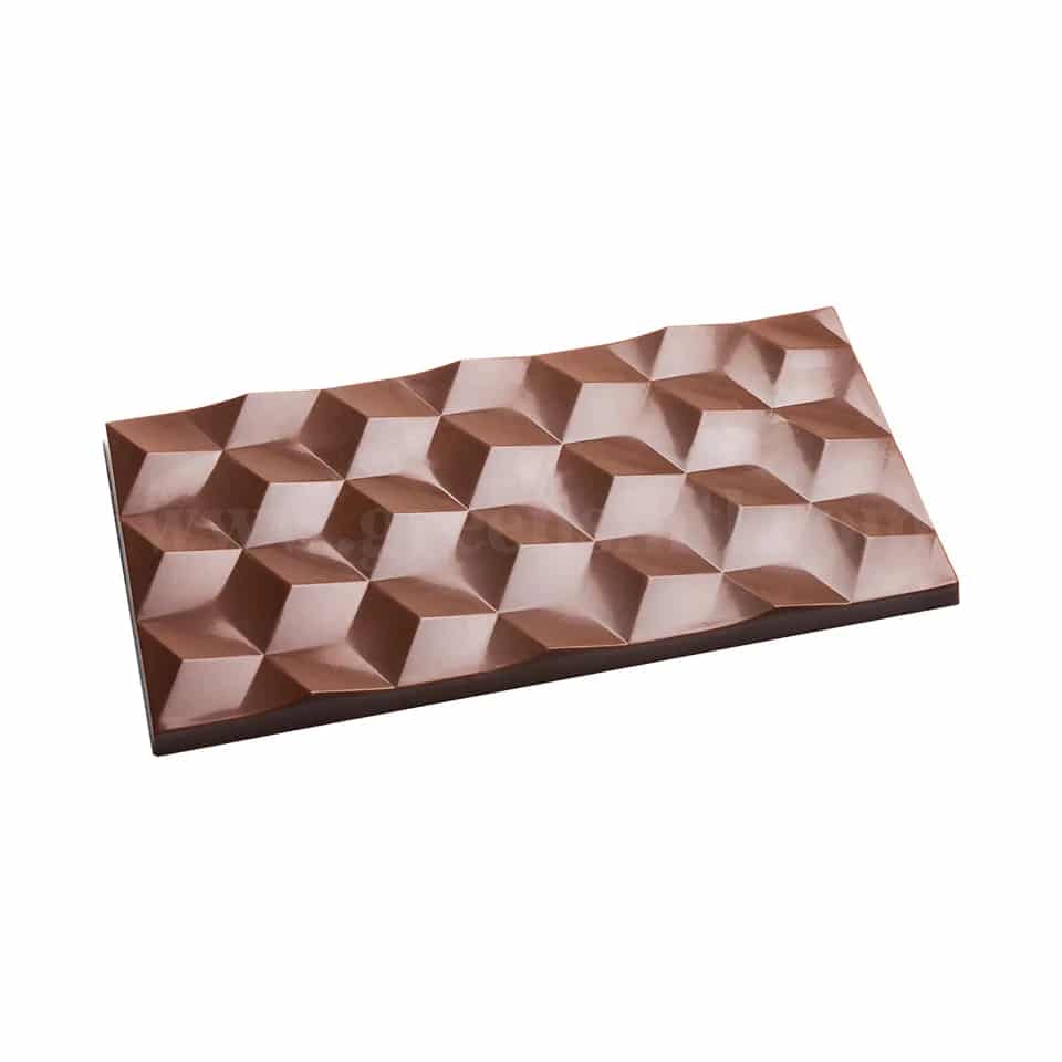 CHOCOLATE WORLD Chocolate Mould Tablet Facet 148x74xh8.5 mm