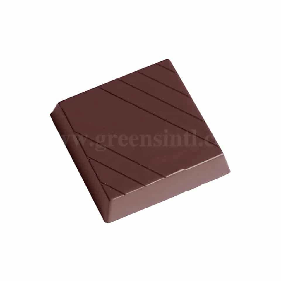 CHOCOLATE WORLD Chocolate Mould Square With Lines 41x41xh10 mm