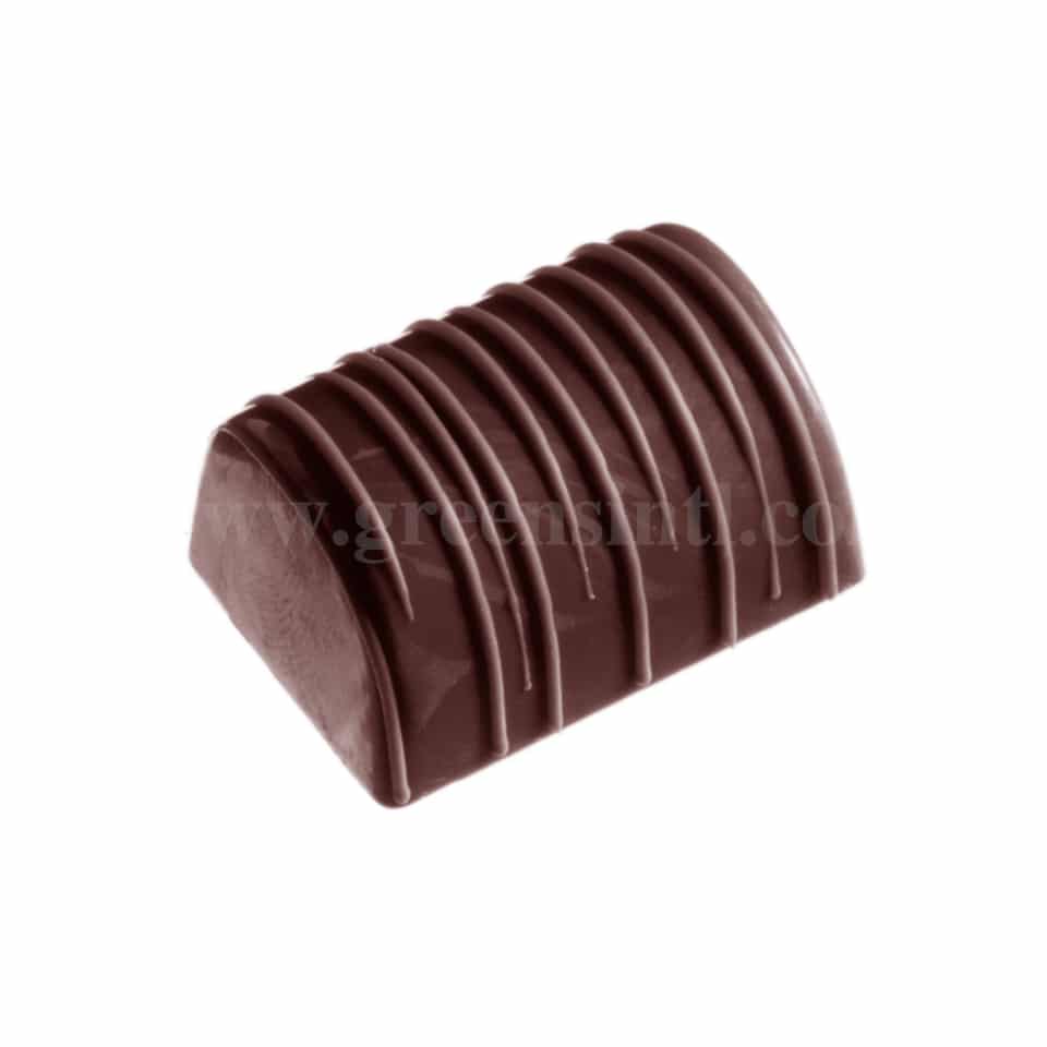 CHOCOLATE WORLD Chocolate Mould Buche With Stripes 36 x 26 x h 18 mm