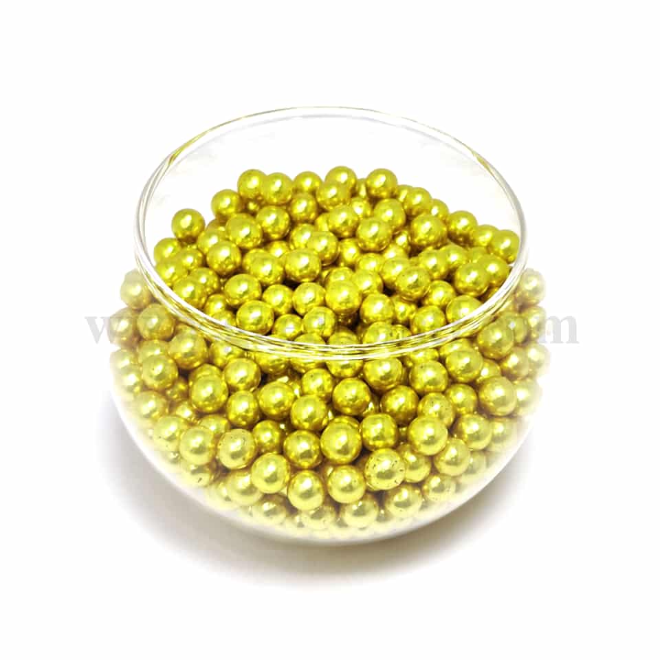 CONFETTI Gold Sugar Pearls 5 mm - 1Kg