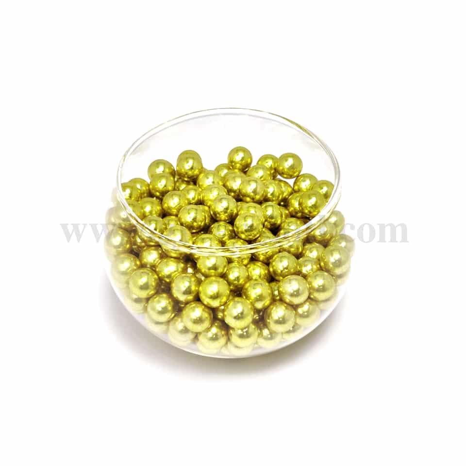 CONFETTI Gold Sugar Pearls 7 mm - 100g