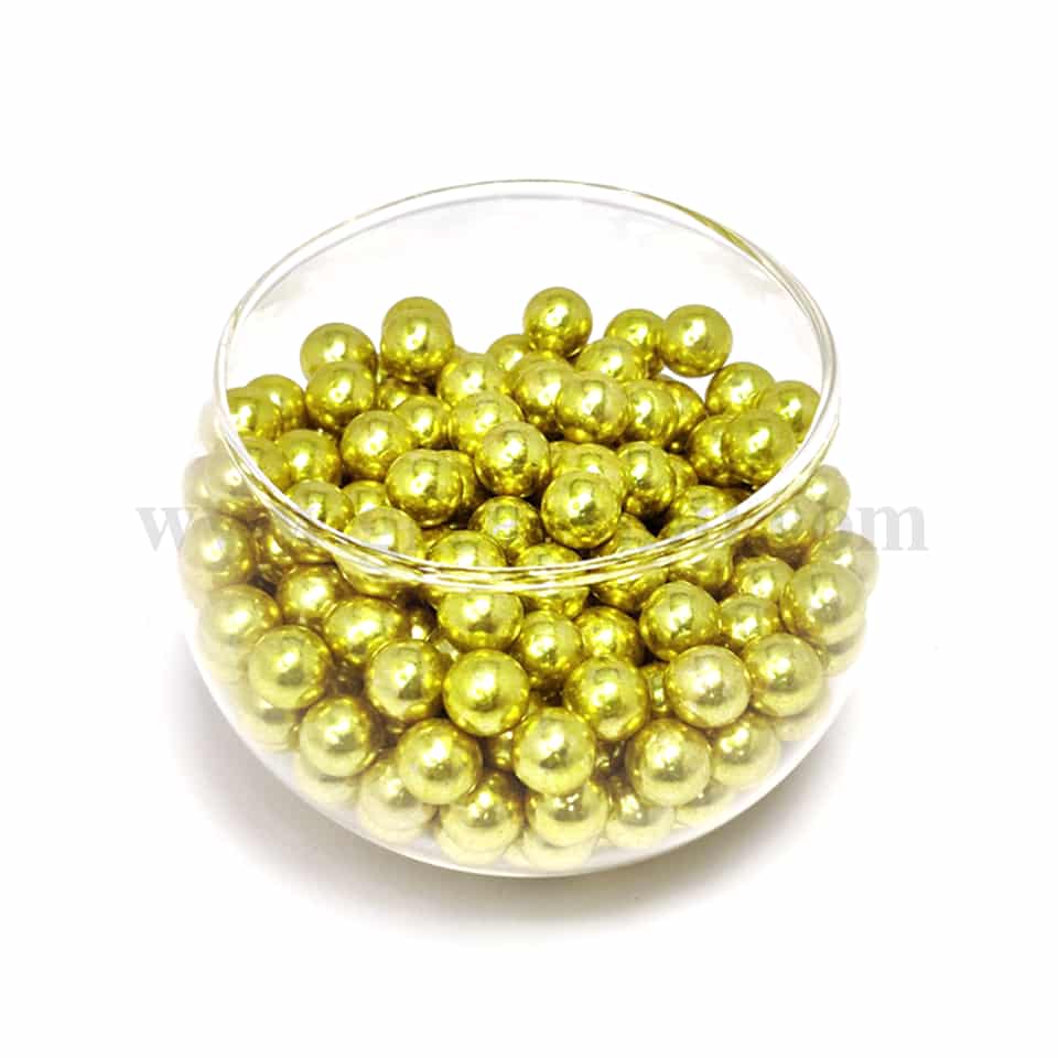 CONFETTI Gold Sugar Pearls 8 mm - 1Kg