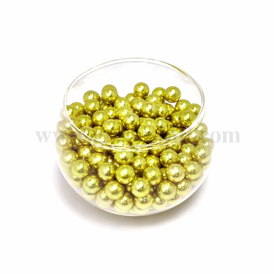 CONFETTI Gold Sugar Pearls 8 mm - 100g