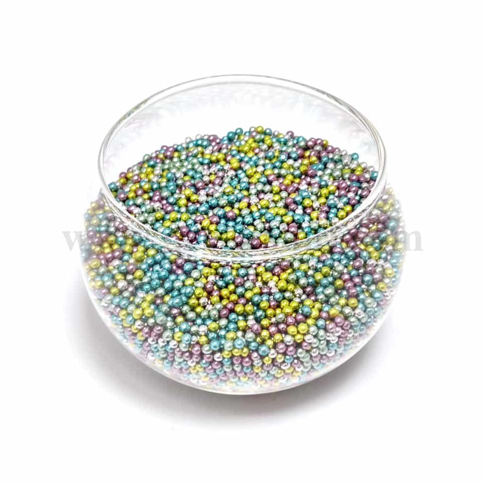 CONFETTI Colourful Mixed Pearls 2 mm - 1 Kg