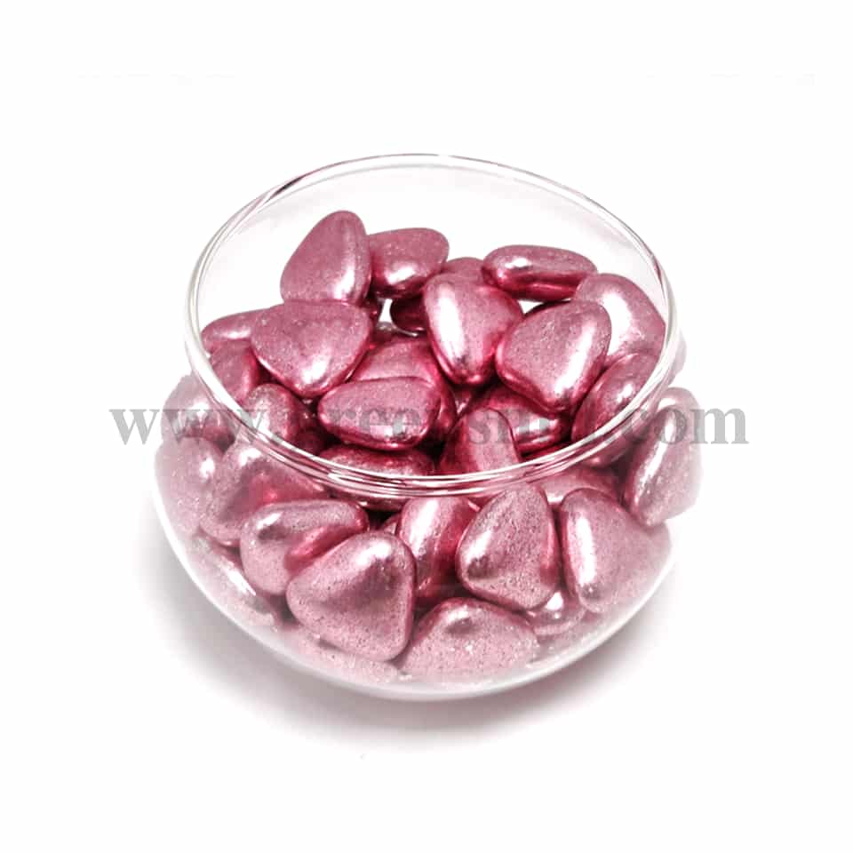 CONFETTI Dragees Mini Heart Pink - 1Kg