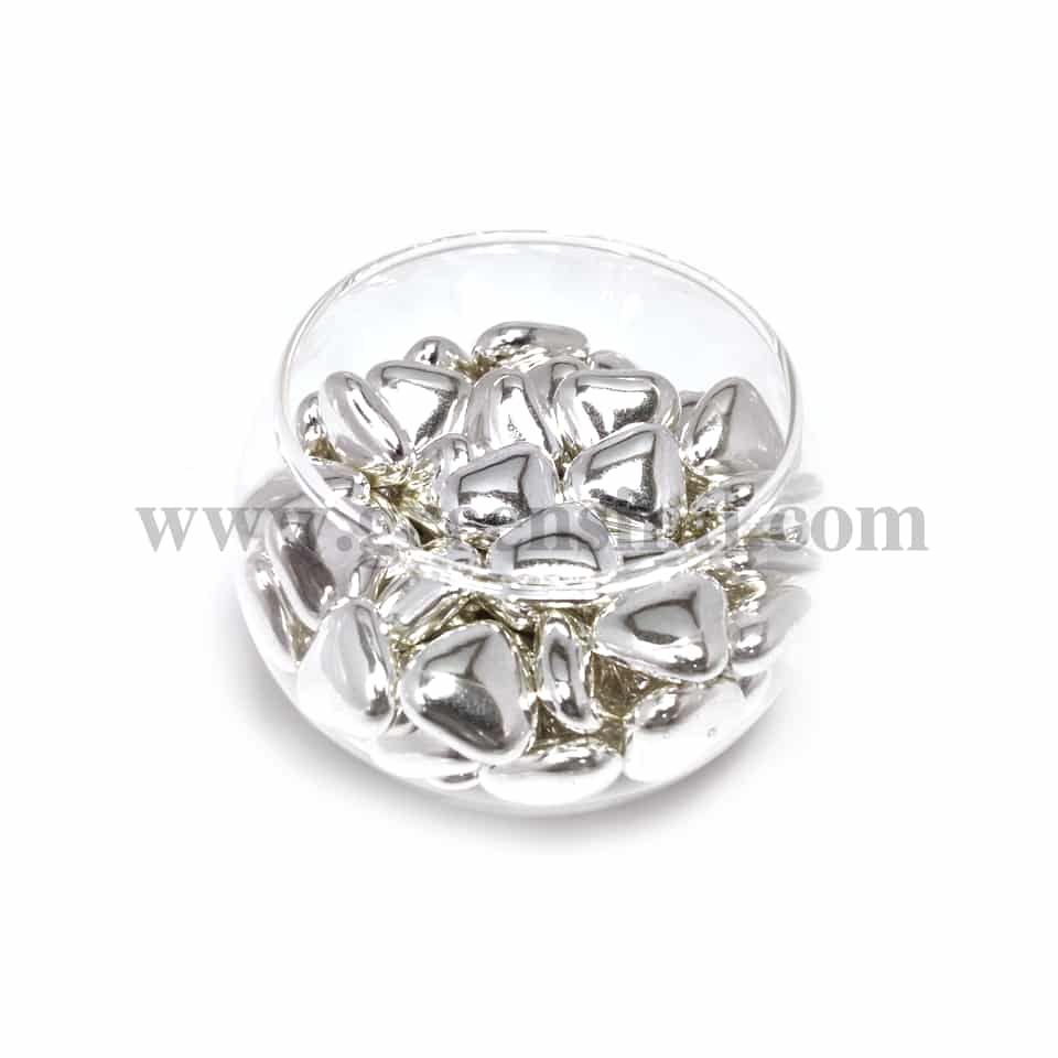 CONFETTI Dragees Mini Heart Silver - 100g