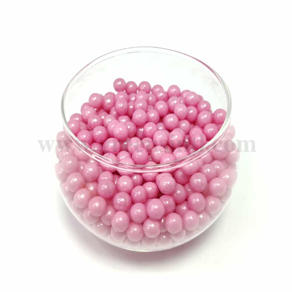 CONFETTI Glossy Pink Sugar Pearls 6 mm - 1 Kg