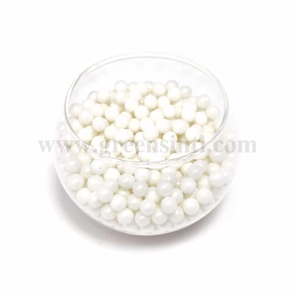 CONFETTI Glossy White Sugar Pearls 6 mm - 1 Kg
