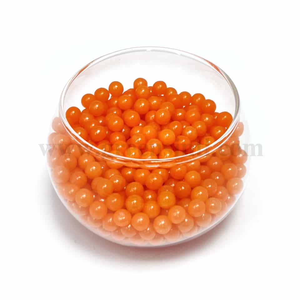 CONFETTI Glossy Orange Sugar Pearls 6 mm - 1 Kg