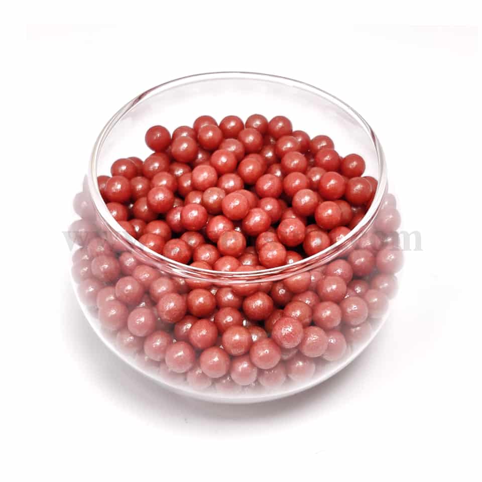 CONFETTI Glossy Red Sugar Pearls 6 mm - 1 Kg