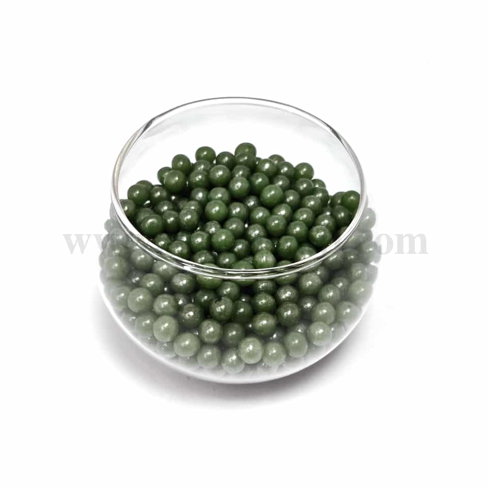 CONFETTI Glossy Dark Green Sugar Pearls 6 mm - 1 Kg