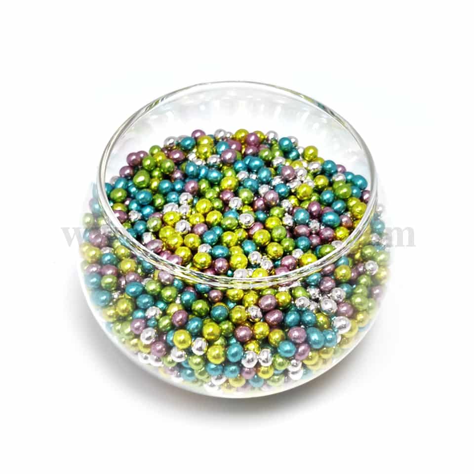 CONFETTI Colourful Mixed Pearls 4 mm - 1 Kg