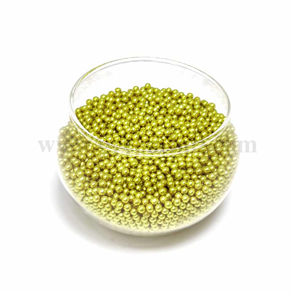 CONFETTI Gold Sugar Pearls 3 mm - 1 Kg