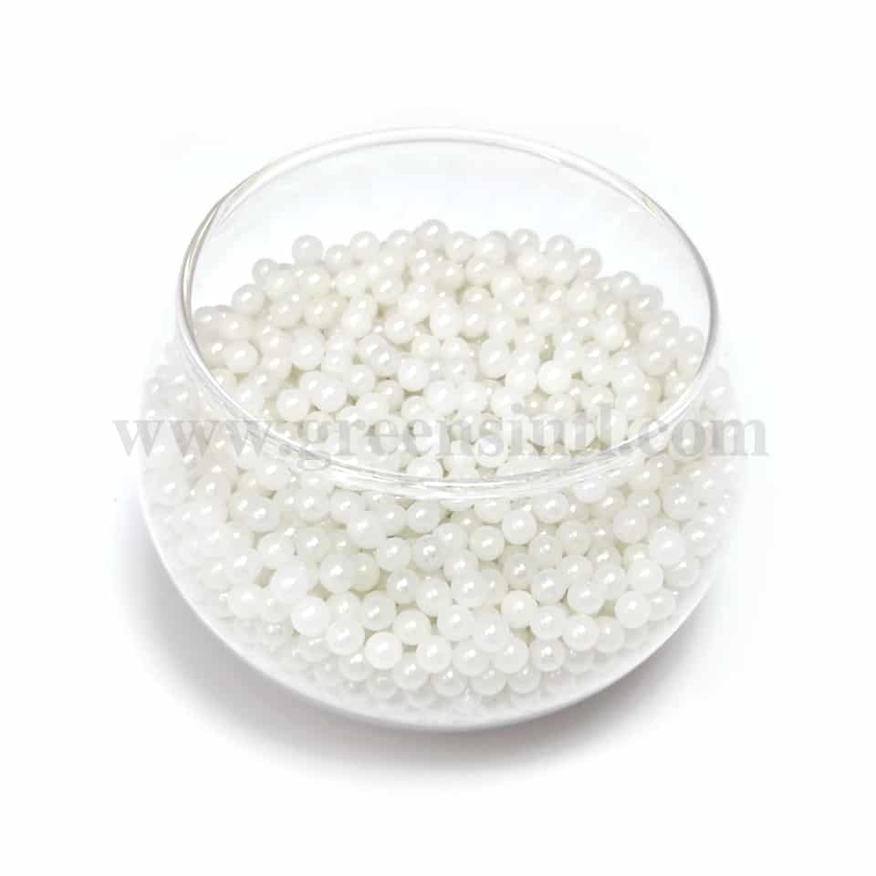 CONFETTI Glossy White Sugar Pearls 4 mm - 1 Kg