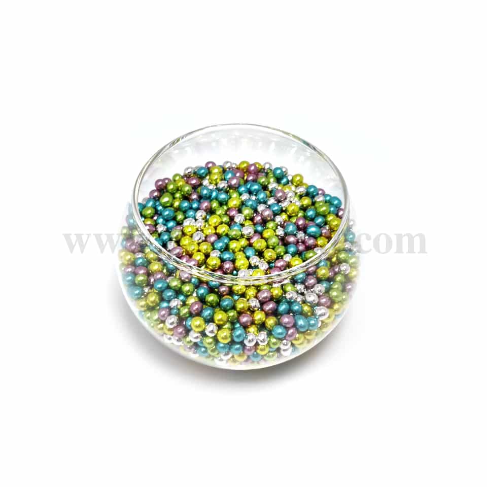 CONFETTI Colourful Mixed Pearls 4 mm - 100g