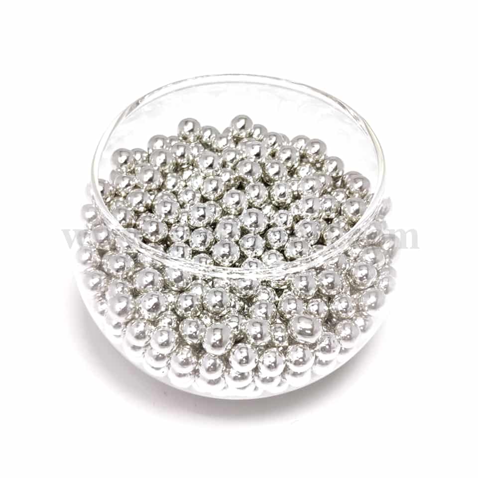 CONFETTI Silver Sugar Pearls 5 mm - 1 Kg
