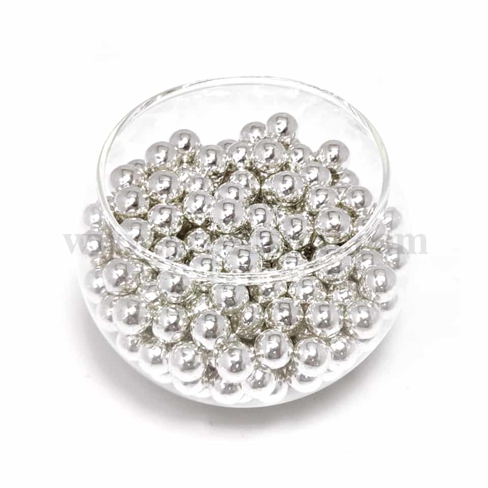 CONFETTI Silver Sugar Pearls 7 mm - 1 Kg
