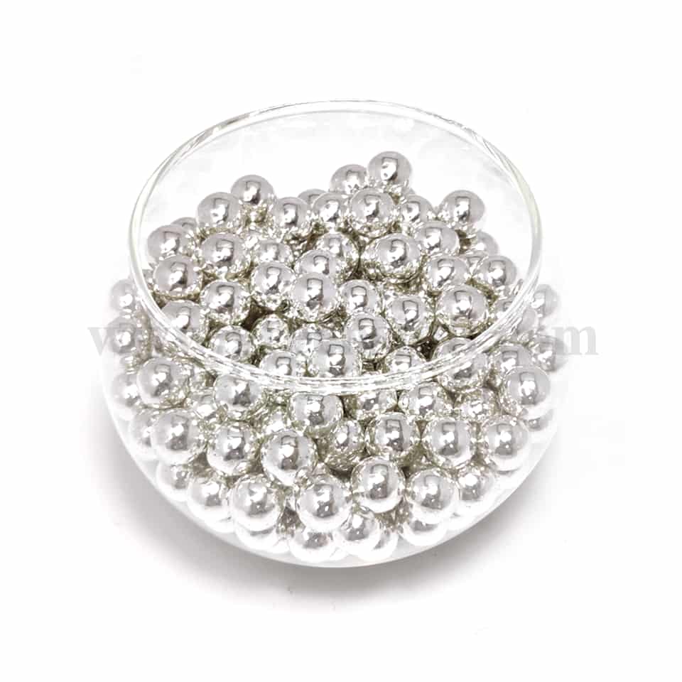 CONFETTI Silver Sugar Pearls 8 mm - 1 Kg
