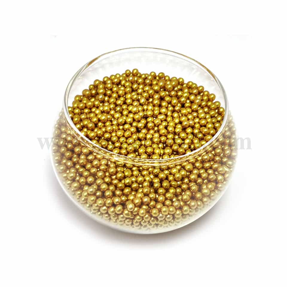 CONFETTI Old Gold Sugar Pearls 2 mm - 1Kg