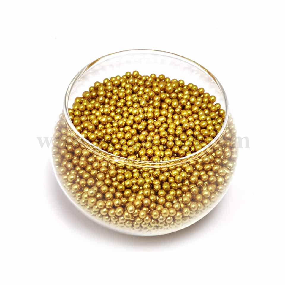 CONFETTI Old Gold Sugar Pearls 4 mm - 1 Kg