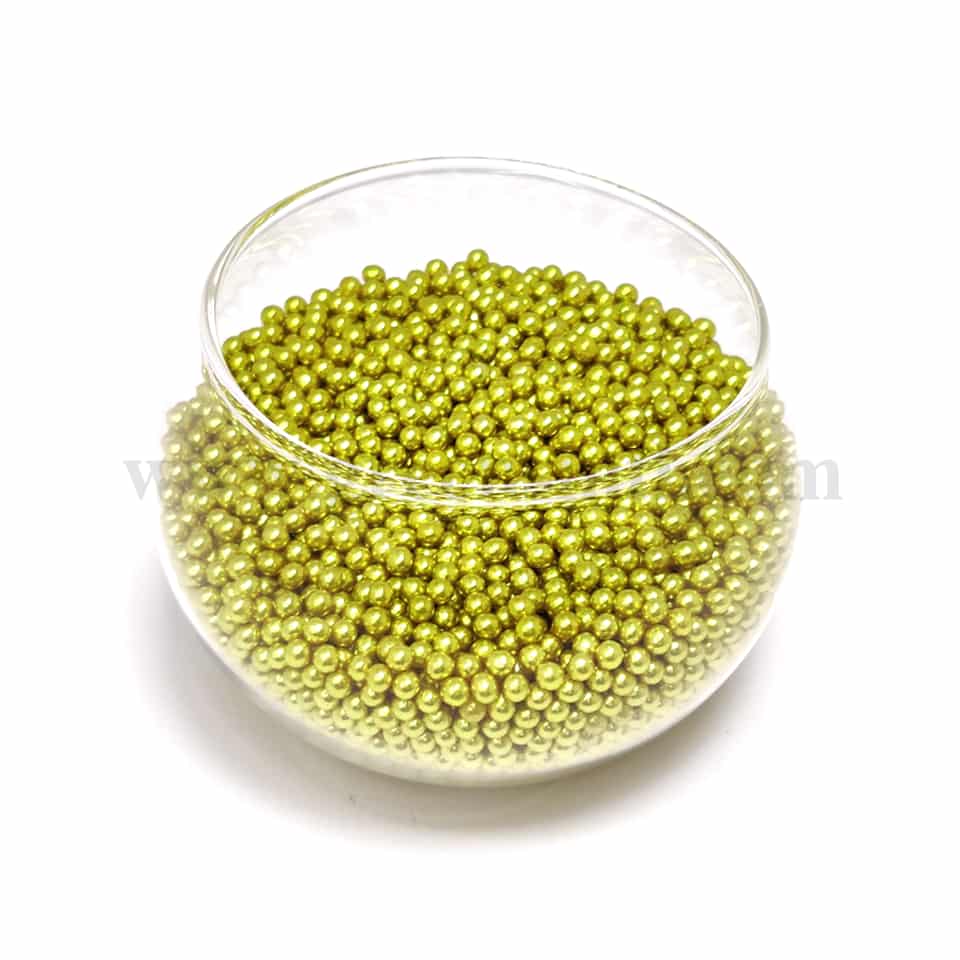 CONFETTI Gold Sugar Pearls 2 mm - 1Kg