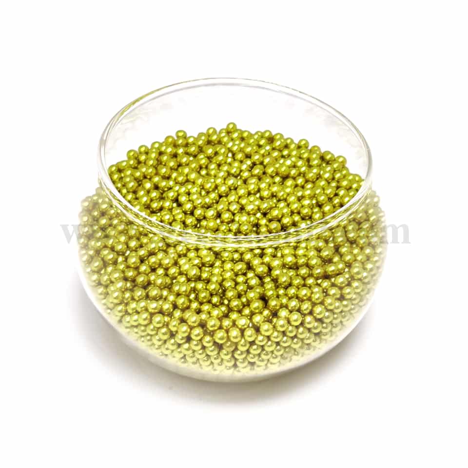 CONFETTI Gold Sugar Pearls 4 mm - 1Kg
