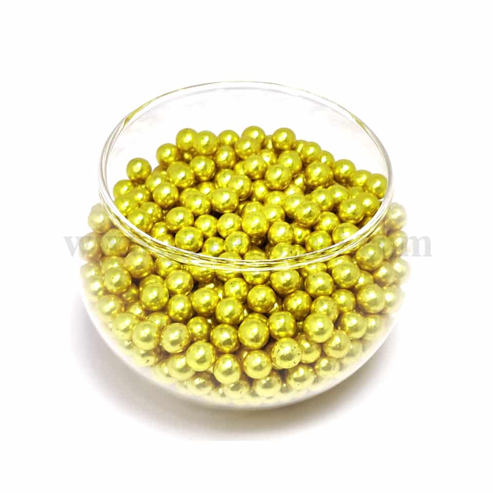 CONFETTI Gold Sugar Pearls 6 mm - 1Kg