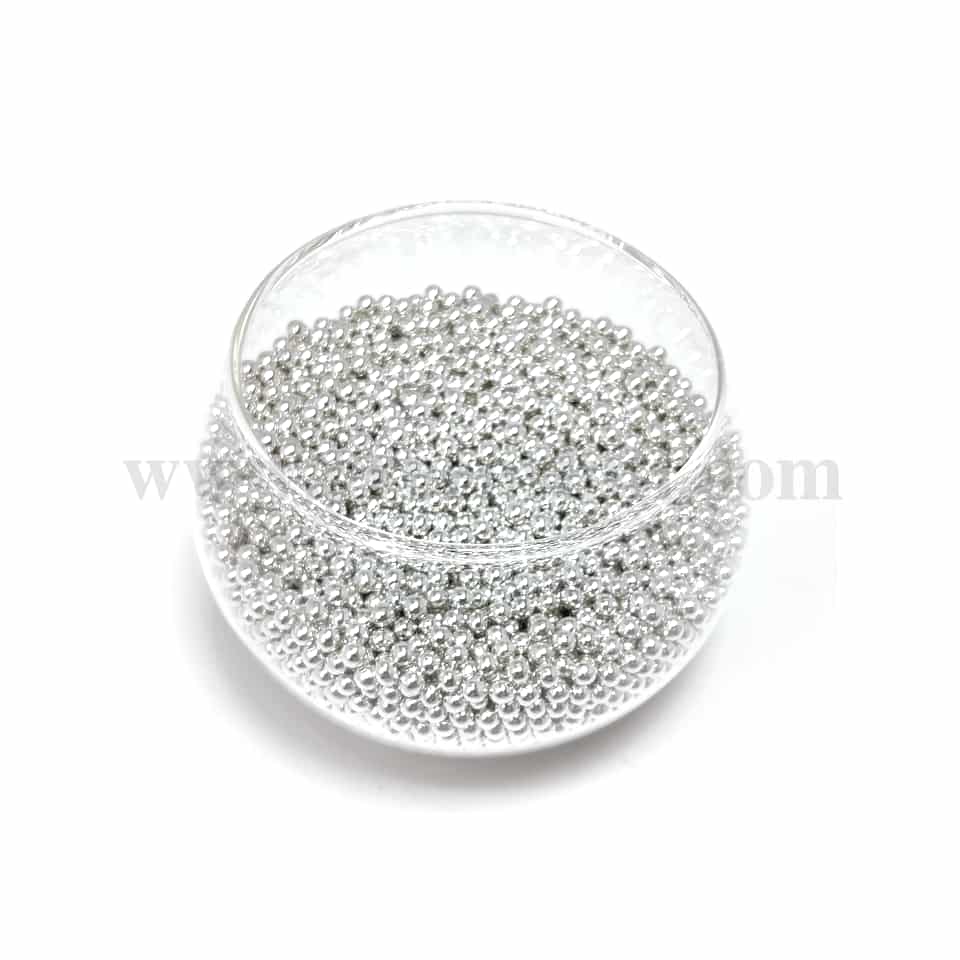 CONFETTI Silver Sugar Pearls 2 mm - 100g