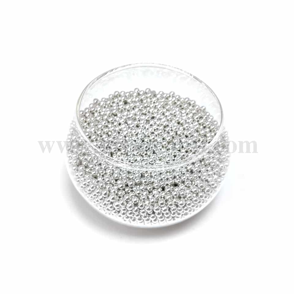 CONFETTI Silver Sugar Pearls 3 mm - 100g