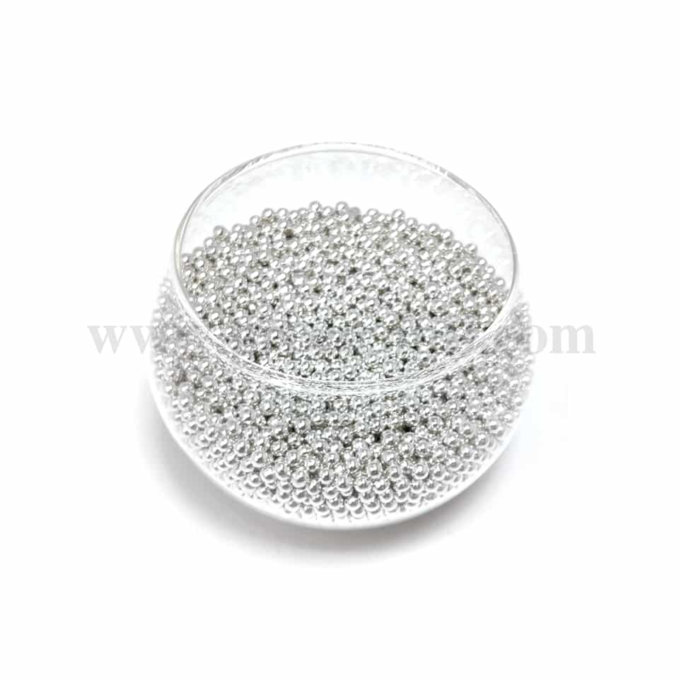 CONFETTI Silver Sugar Pearls 4 mm - 100g